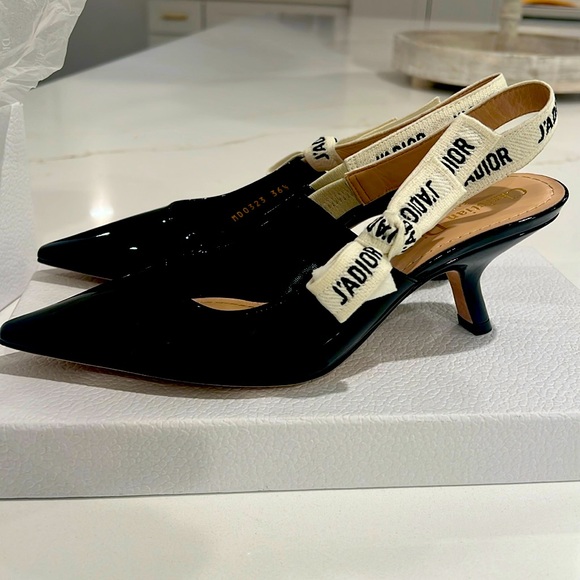 Dior black patent pumps - never worn! Have receipt, bag, and box. - Picture 1 of 6
